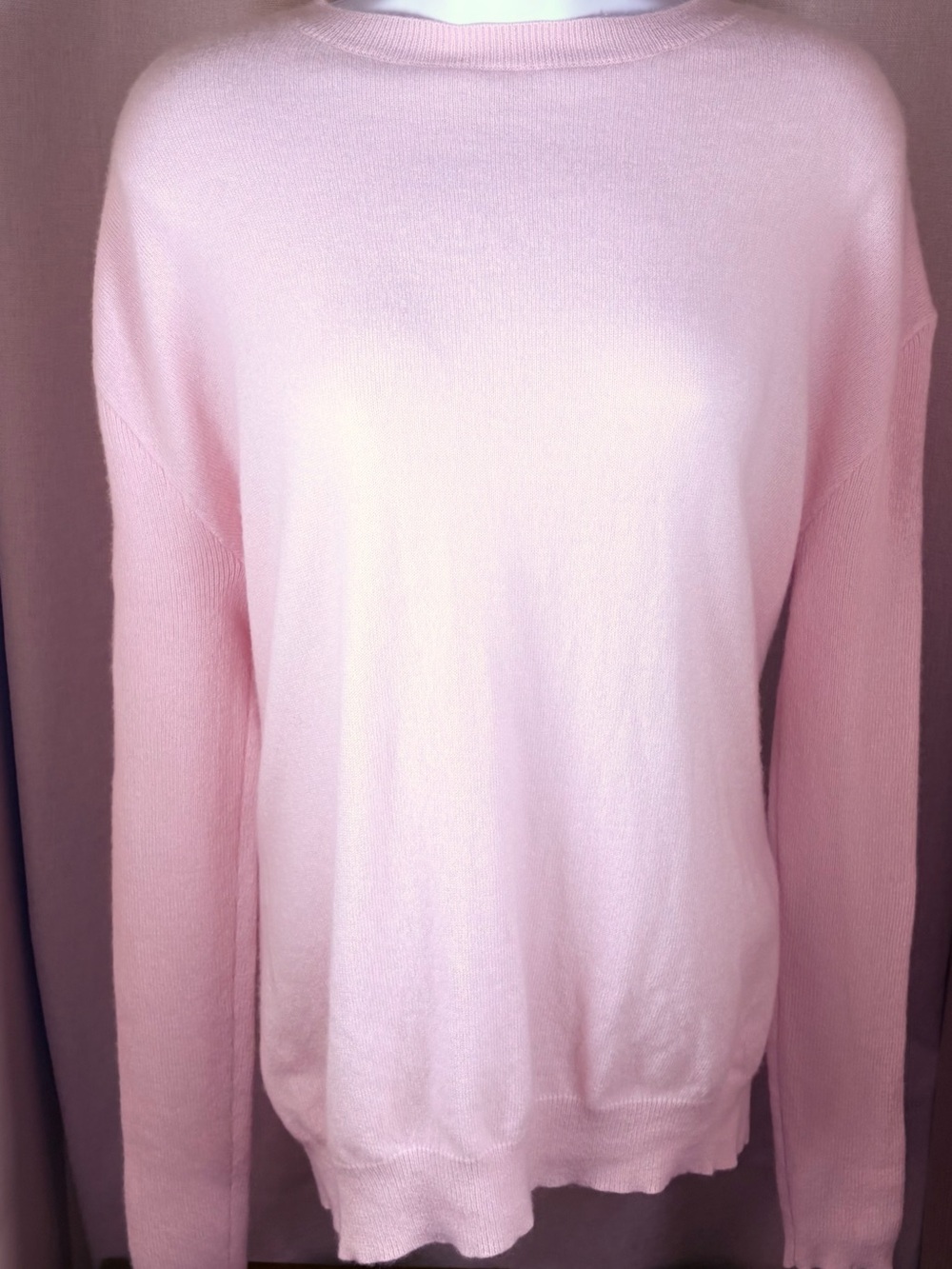🌸 Ballet Slipper Pink Raffi 100% Cashmere Crewneck Sweater S